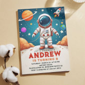 Invitation L'astronaute Galaxy Space Anniversaire