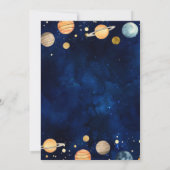 Invitation L'astronaute planétaire Deux La Lune 2e Anniversai (Dos)