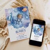 Invitation L'astronaute spatiale compte à rebours pour 4ème a