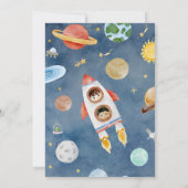 Invitation L'astronaute spatiale n'importe quel âge Anniversa (Dos)