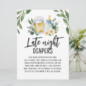 Invitation Late Night Diapers Signale Bébé Brasse De La Végét (Debout devant)