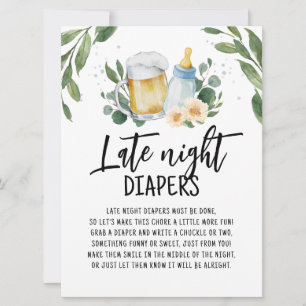 Invitation Late Night Diapers Signale Bébé Brasse De La Végét