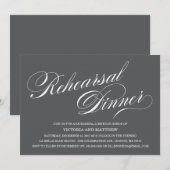 INVITATION LATÉRALE DE DÎNER DE RÉPÉTITION DU (Devant / Derrière)