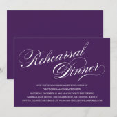 INVITATION LATÉRALE DE DÎNER DE RÉPÉTITION DU (Devant / Derrière)