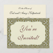 Invitation Latis Motif géométrique (Devant / Derrière)