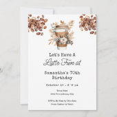 Invitation Latte Fun Coffee 70e Anniversaire Adulte (Devant)