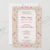 Invitation Latte Rose Stars Motif de douche nuptiale Invitati (Dos)