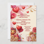 Invitation Lattice & dentelle Saint Valentin Gingerbread Part (Dos)