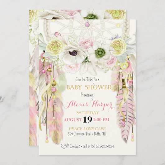 Invitation L'attrapeur rêveur de Boho fait varier le pas du (Devant / Derrière)