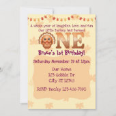 Invitation Laughter, Love, Fun, Little Turkey ONE birthday (Devant)