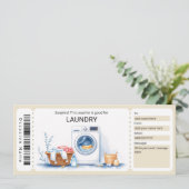 Invitation Laundry Gift Certificate  (Debout devant)
