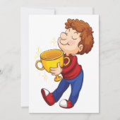 Invitation Lauréat du prix Trophée d'or de Boy Holding (Devant)