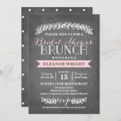 Invitation Laurel Brunch| Fête de l'mariée (Devant / Derrière)