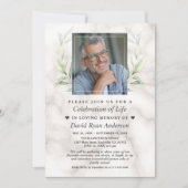 Invitation Laurel Célébration de la vie Photo Funeral Memoria (Devant)