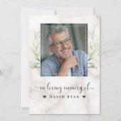 Invitation Laurel Célébration de la vie Photo Funeral Memoria (Dos)