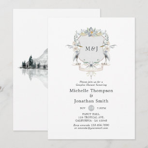 Invitation Laurel Crest Monogram Lakeside Couples Shower