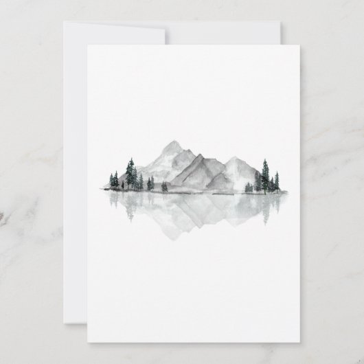 Invitation Laurel Crest Monogramme Lakeside (Dos)