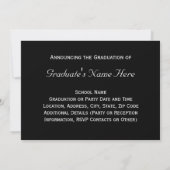 Invitation Laurel Formel Monogramme Noir/Blanc (Dos)