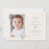 Invitation Laurel Leaf Frame Celebration of Life Card (Devant)