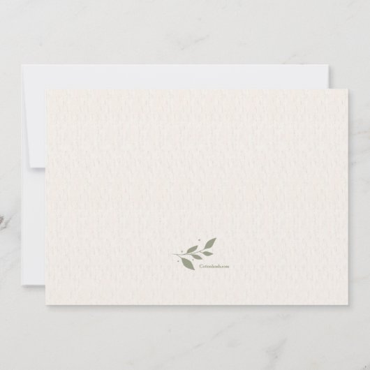 Invitation Laurel Leaf Frame Celebration of Life Card (Dos)