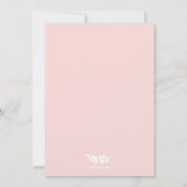 Invitation Laurel Wreath Blush Pink Photo Baptême (Dos)