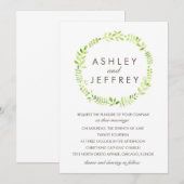 Invitation Laurier d'aquarelle (Devant / Derrière)