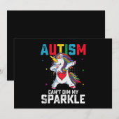 Invitation L'autisme ne peut pas réduire ma conscience étince (Devant / Derrière)