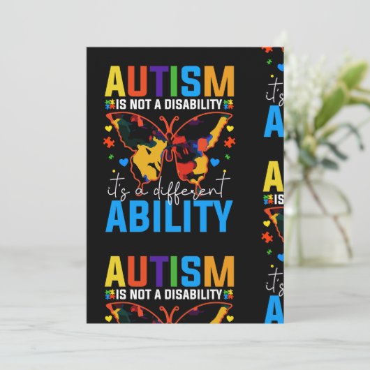 Invitation L'Autisme N'Est Pas Un Handicap, C'Est Un Différen (Debout devant)