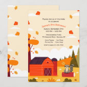 Invitation L'automne à la ferme (Devant / Derrière)