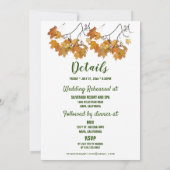 Invitation L'Automne Artistique Laisse Le Dîner De Répétition (Dos)