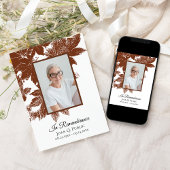 Invitation L'automne Brown marque l'anniversaire de la mort