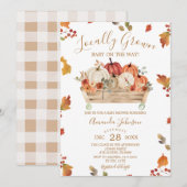 Invitation L'automne cultivé localement quitte le Baby shower (Devant / Derrière)