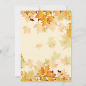 Invitation L'automne d'automne laisse l'invitation de Fête de (Dos)