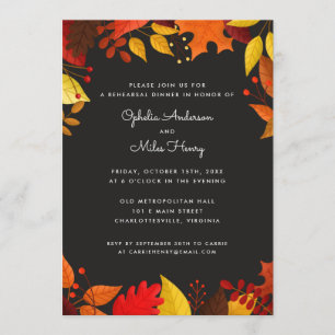 Invitation L'automne de Gouache part pour un dîner de répétit
