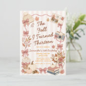 Invitation L'automne de mes treize ans 13e anniversaire (Debout devant)