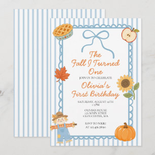 Invitation L'automne de mon premier anniversaire