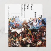 Invitation L'automne de Pieter Bruegel "des anges rebelles " (Devant / Derrière)