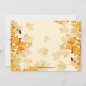 Invitation L'automne finit l'invitation d'une averse nuptiale (Dos)