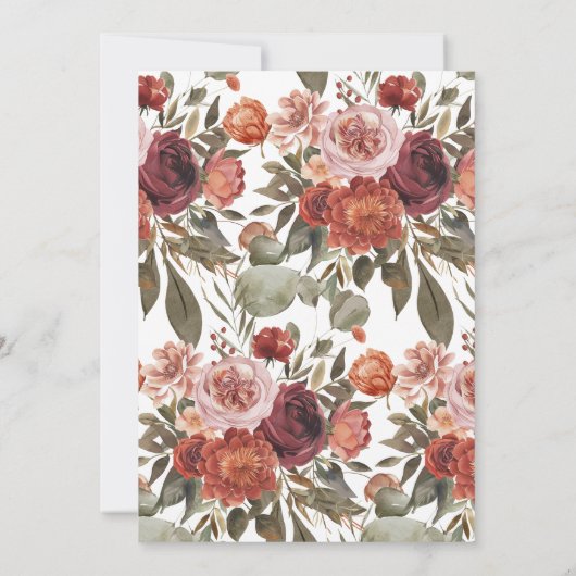 Invitation L'automne fleurit un Baby shower "un peu citrouill (Dos)