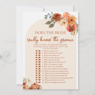 Invitation L'automne La mariée connaît vraiment le jeu de la