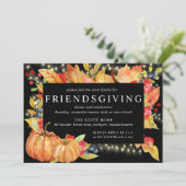Invitation L'automne laisse Citrouille cordes lumières Amical (Debout devant)