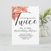 Invitation L'Automne Laisse Dire Deux Fois Vow Renouvellement (Debout devant)