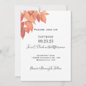 Invitation L'Automne Laisse Dire Deux Fois Vow Renouvellement (Dos)