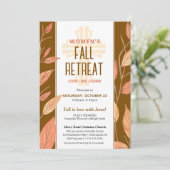 Invitation L'automne laisse l'église des femmes Retraite Invi (Debout devant)