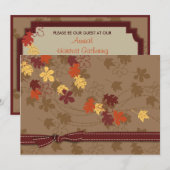 Invitation L'automne laisse l'invitation (Devant / Derrière)