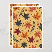 Invitation L'automne laisse l'invitation (Devant / Derrière)