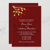 Invitation L'automne laisse l'invitation (Devant / Derrière)