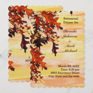 Invitation L'automne laisse l'Invitation de la répétition de