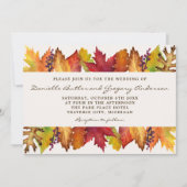 Invitation L'automne laisse l'invitation Mariage de automne (Devant)