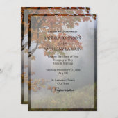 Invitation L'automne laisse un Mariage rustique (Devant / Derrière)